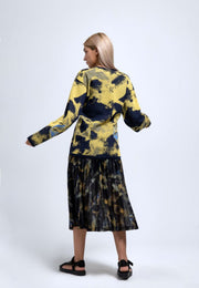 Poised Pleated Drawstring Skirt