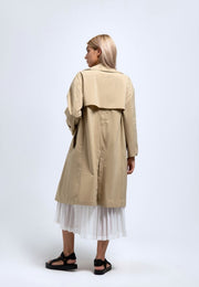 Poised Asymmetric Pleated Skirt
