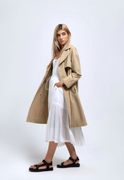 Poised Asymmetric Pleated Skirt