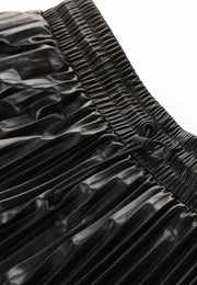 Anatolia Vegan Leather Pleated Skirt