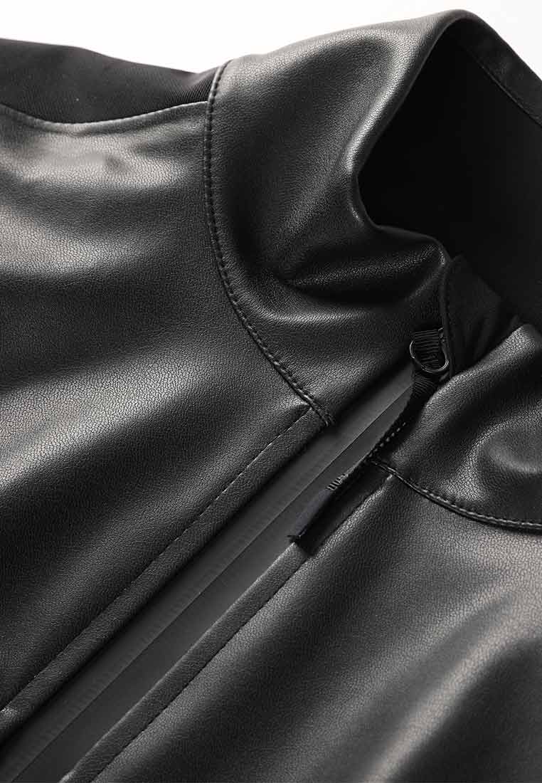 Vegan Leather Windbreaker