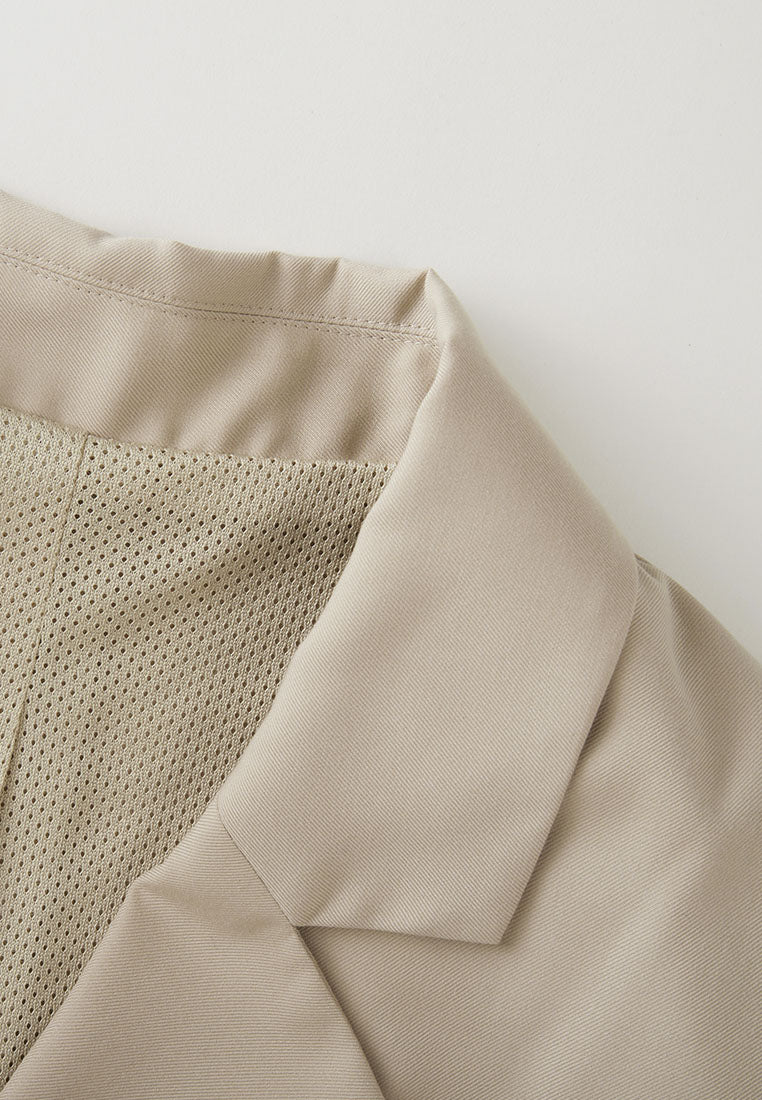 Billie Water & Wind-Resistant Cropped Blazer in Recycled Fabric