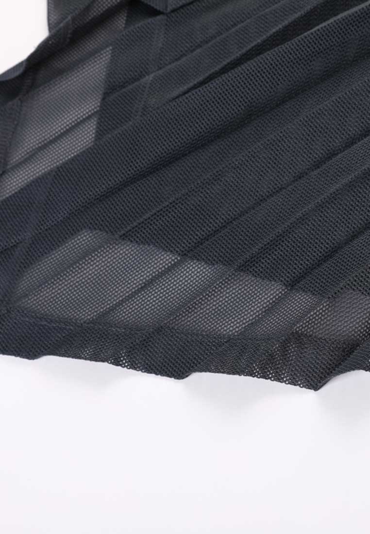 Poised Asymmetric Pleated Skirt