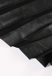 Anatolia Vegan Leather Pleated Skirt