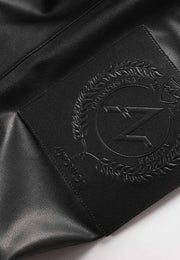 Vegan Leather Windbreaker
