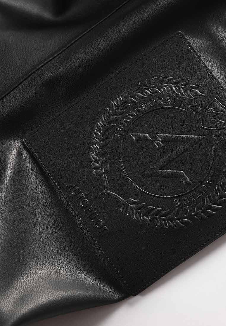 Vegan Leather Windbreaker