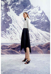Anatolia Vegan Leather Pleated Skirt