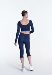 Grace Body-Define Sleeved Crop Top