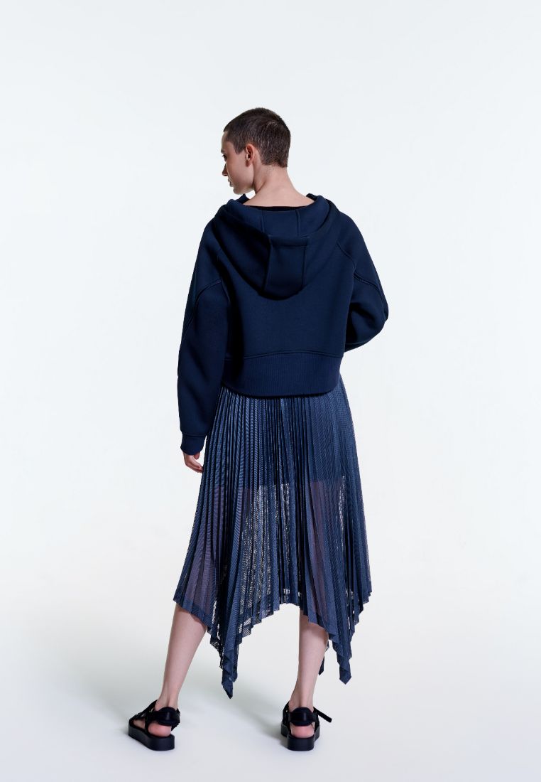 Poised Asymmetric Pleated Skirt