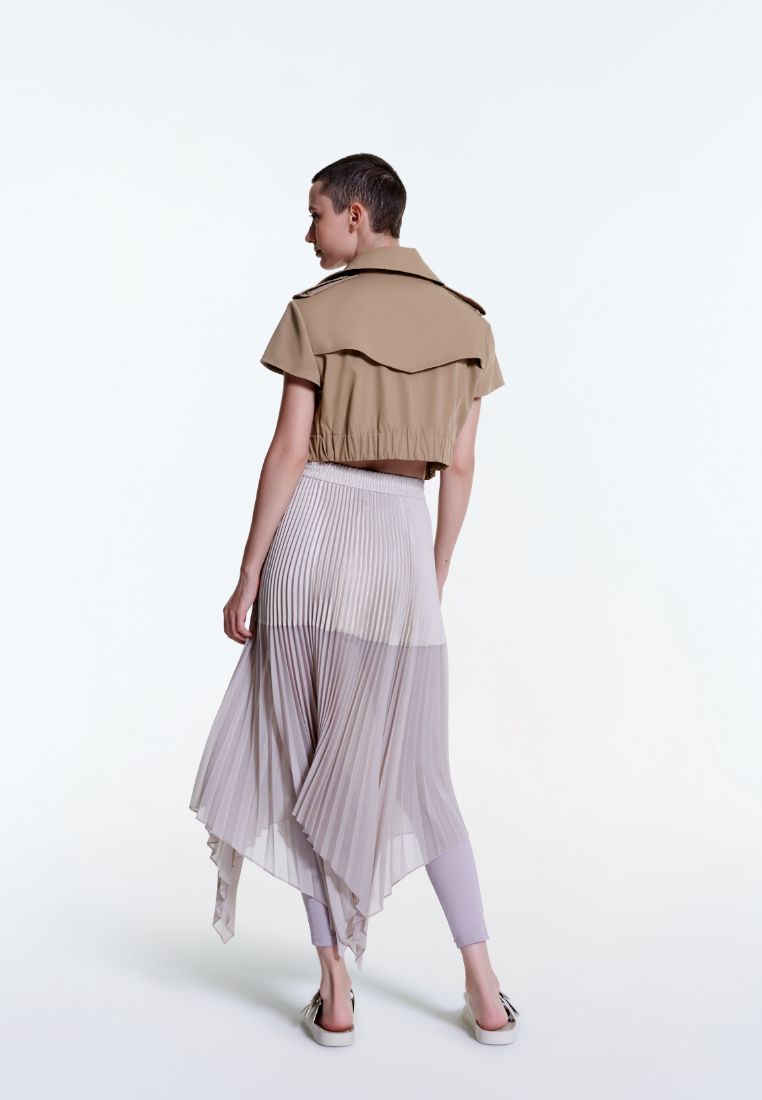 Poised Pleated Panelled Skirt