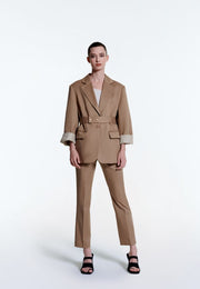 Brooke Tailored Single-Pleat Pant