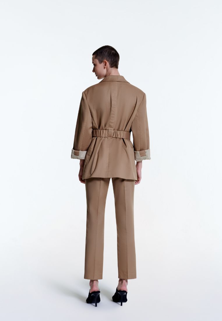 Brooke Tailored Single-Pleat Pant
