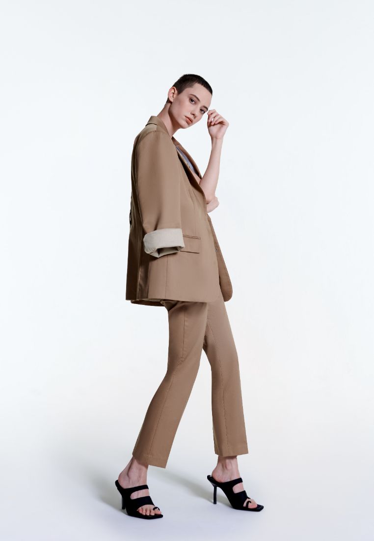 Brooke Tailored Single-Pleat Pant