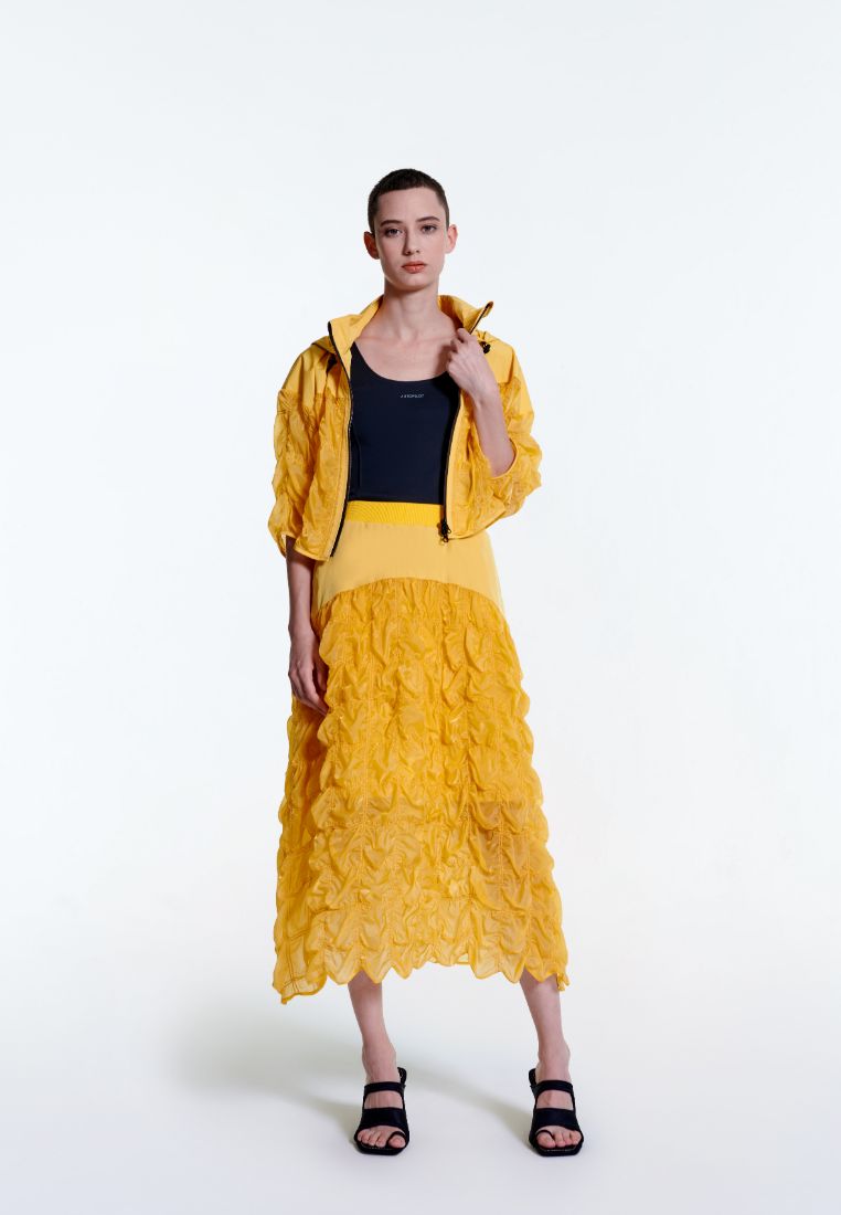Reverie Lisse Ruffle Cropped Breaker