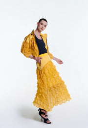 Reverie Lisse Ruffle Cropped Breaker