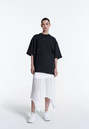 Poised Asymmetric Pleated Skirt