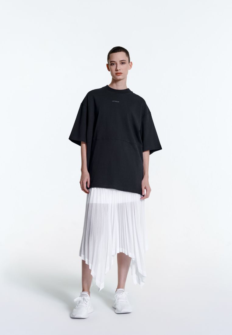 Poised Asymmetric Pleated Skirt