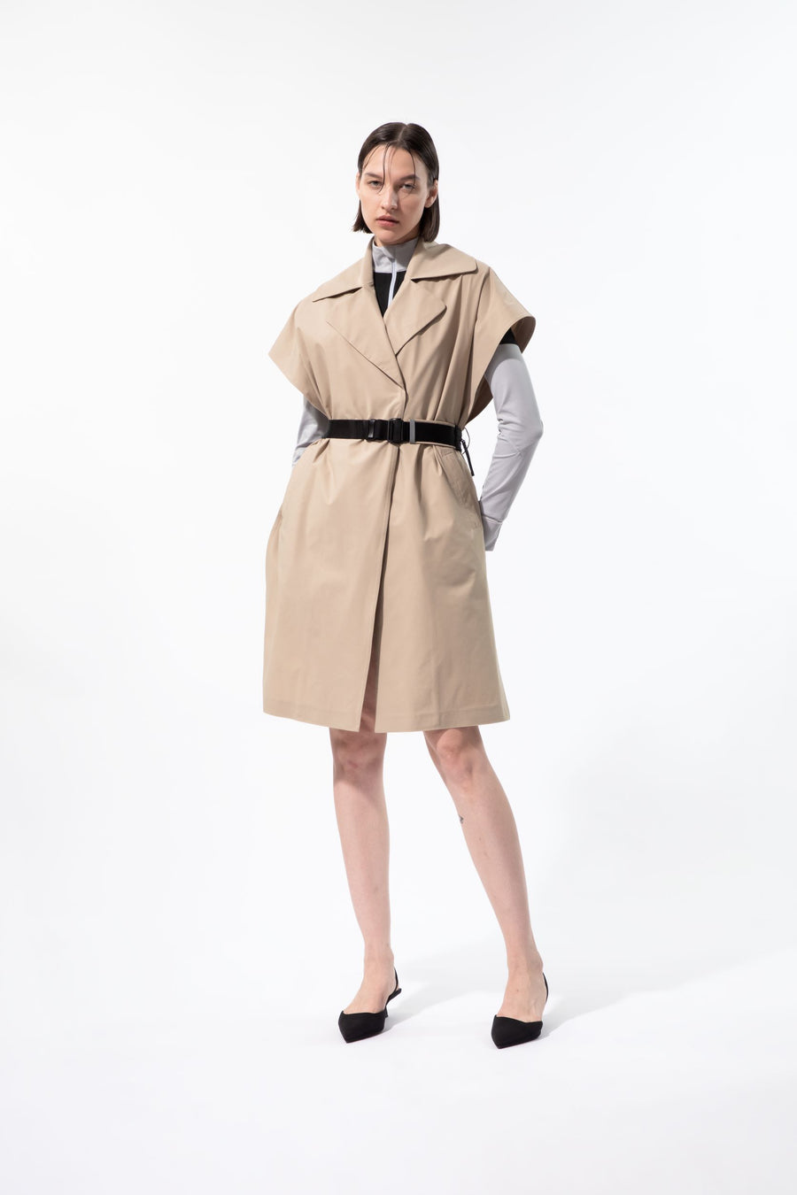 The City Short Sleeve Trench Coat