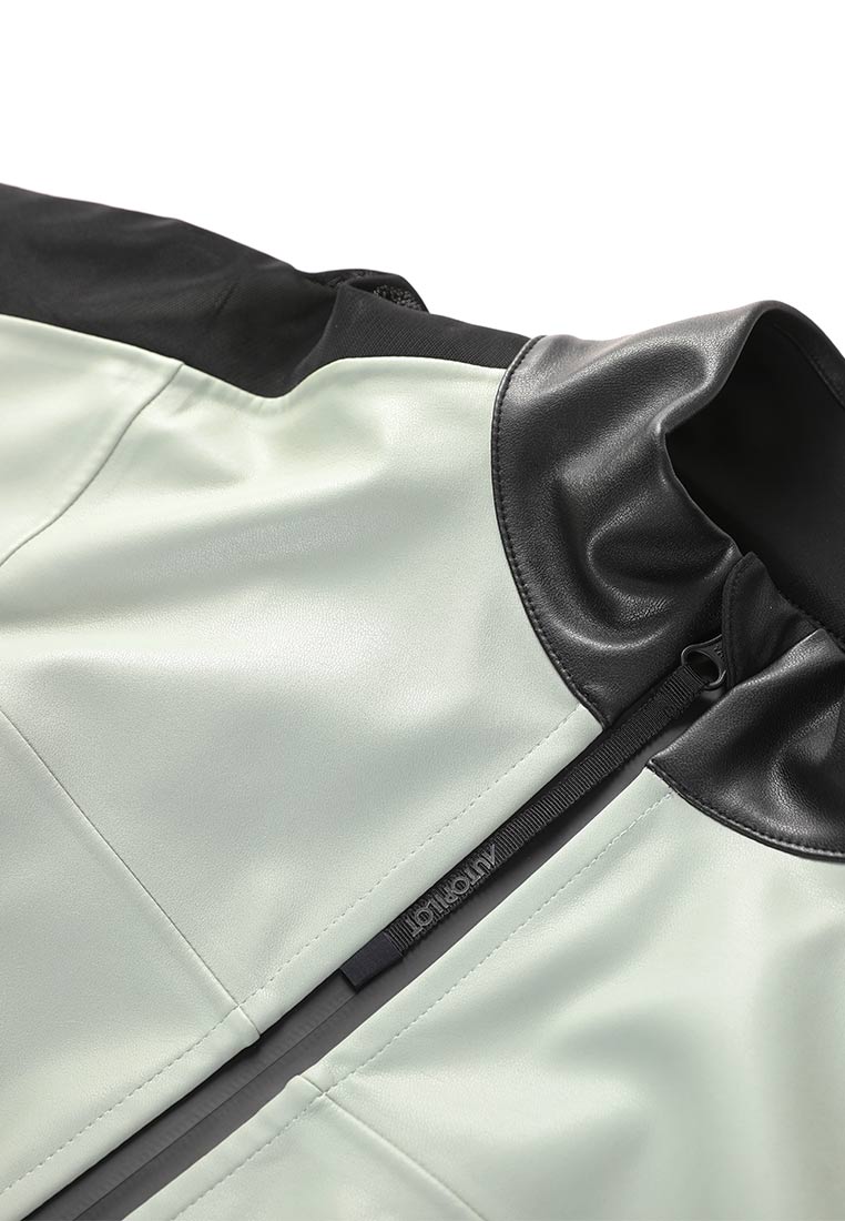 Vegan Leather Windbreaker