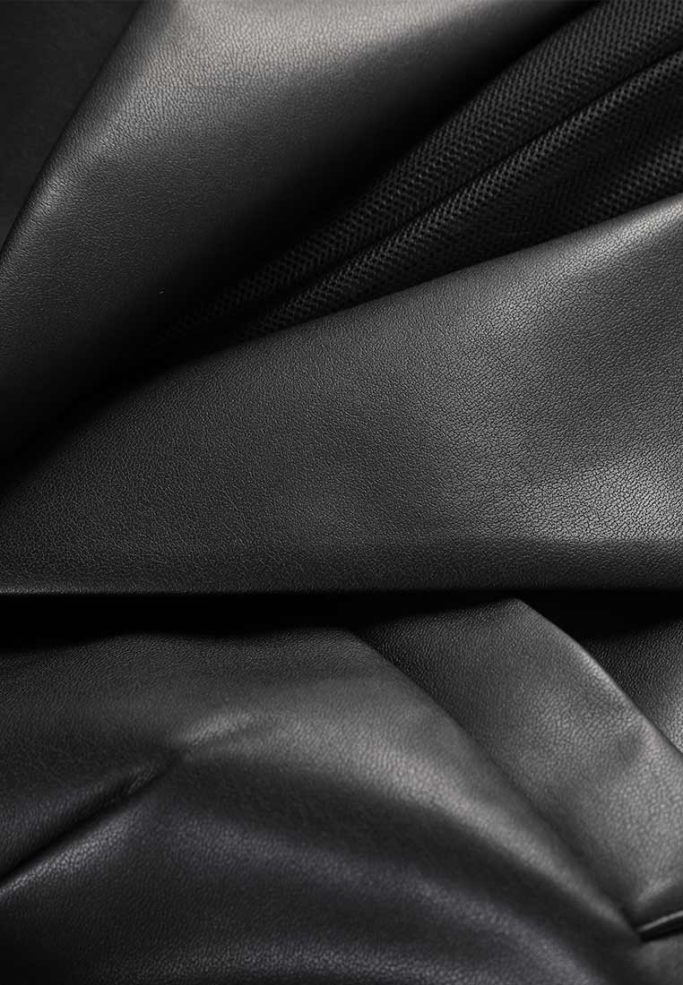 Vegan Leather Blazer
