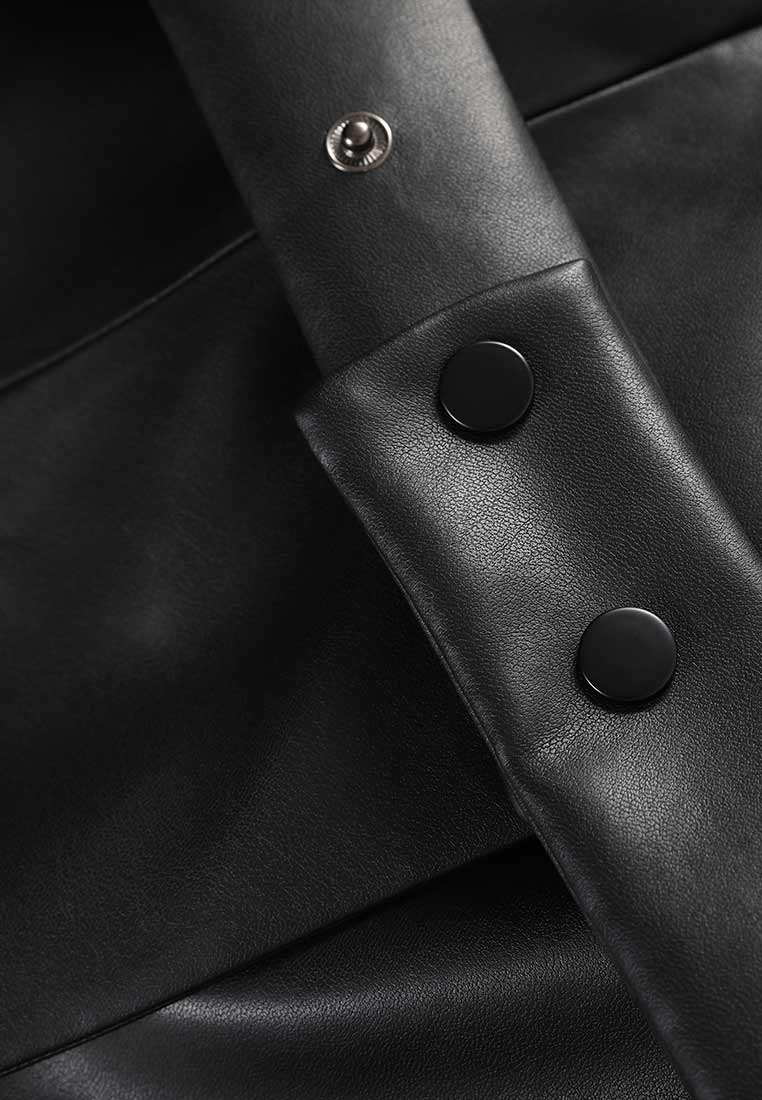 Vegan Leather Blazer