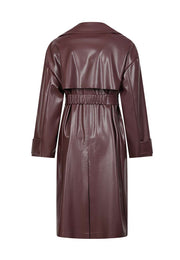 Vegan Leather Trench Coat