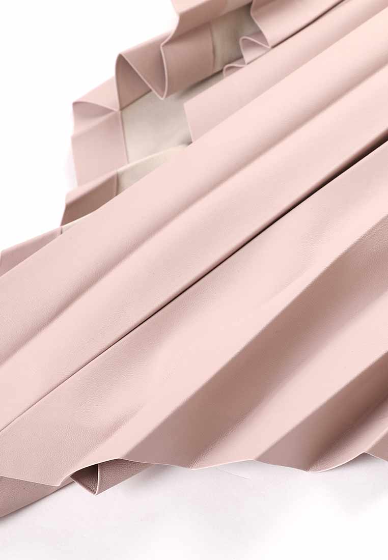 Anatolia Vegan Leather Pleated Skirt