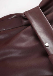Vegan Leather Trench Coat