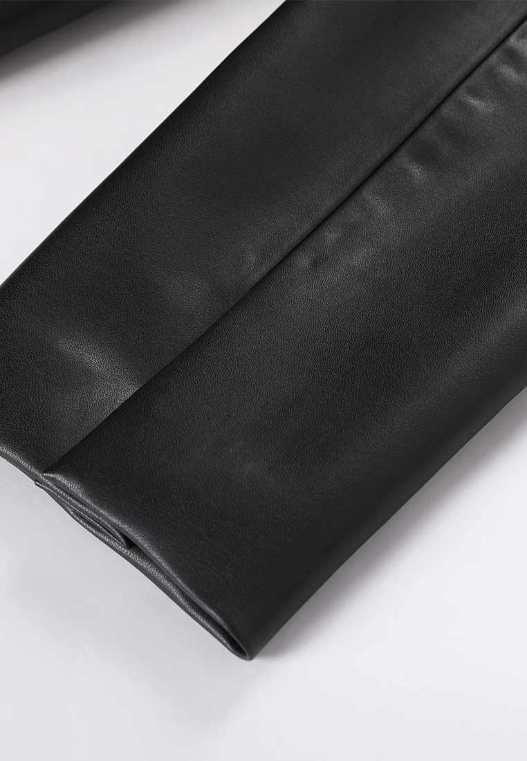 Vegan Leather Blazer