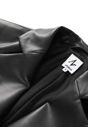 Vegan Leather Blazer