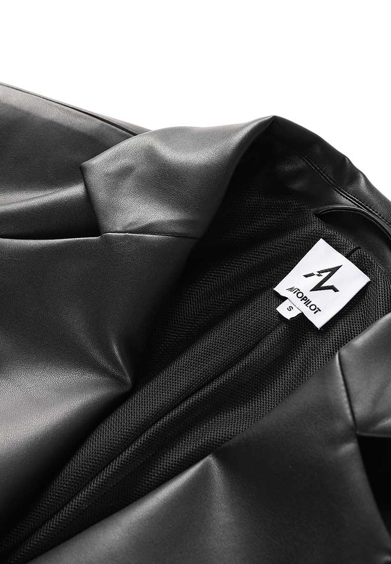 Vegan Leather Blazer