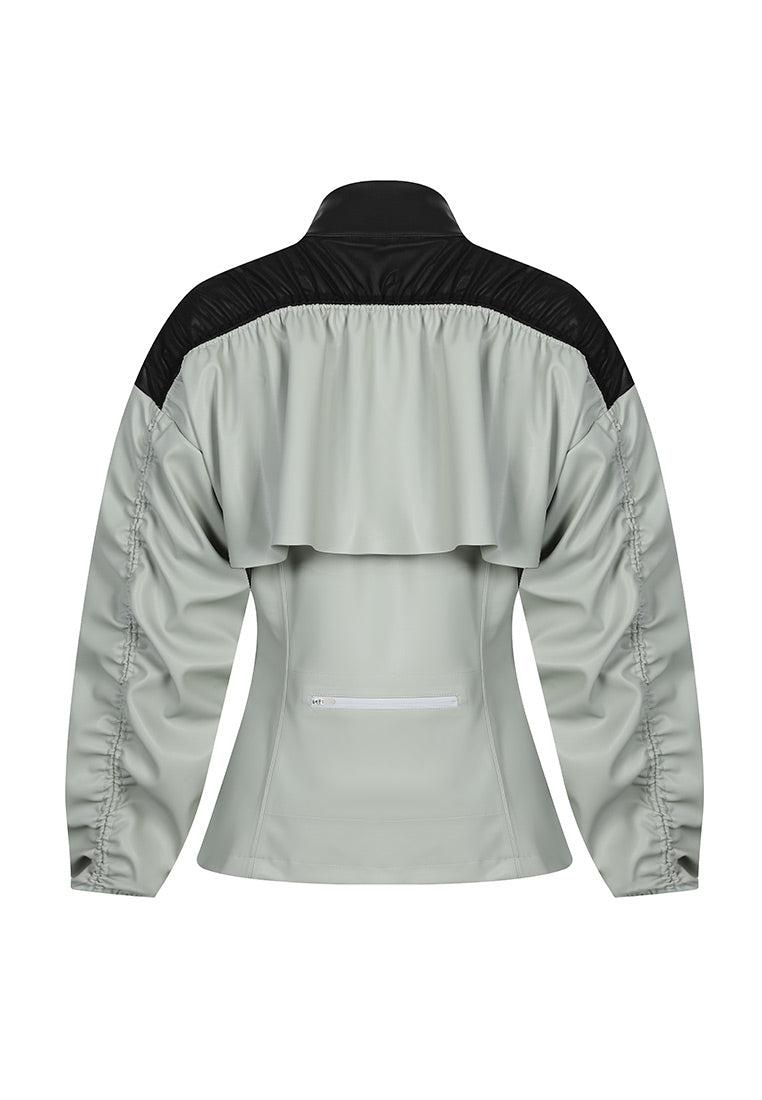 Vegan Leather Windbreaker