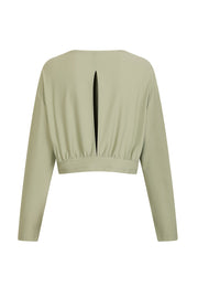 Laney Cropped Crew Neck With Open Back