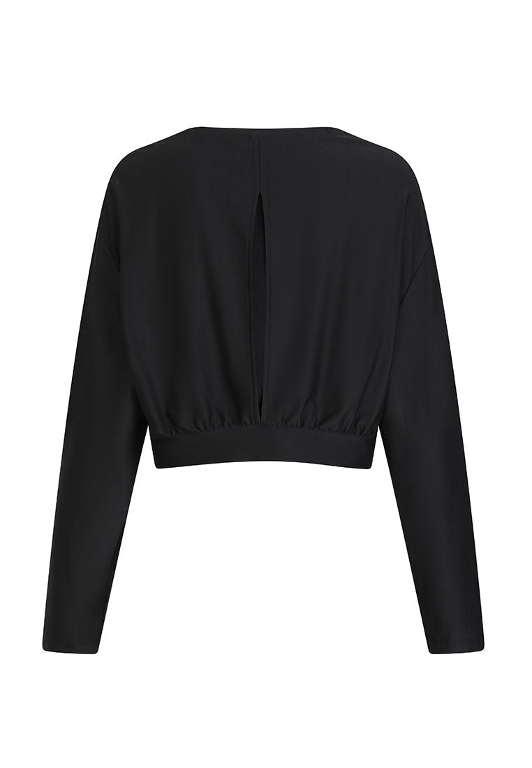 Laney Cropped Crew Neck With Open Back