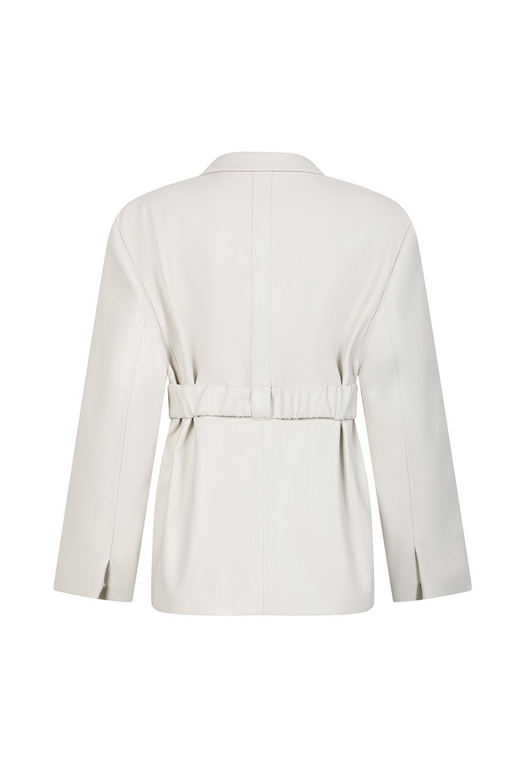 Vegan Leather Blazer