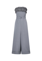 Acacia Strapless Recycled Polyester Jumpsuit with AP Signature Square Panel Detail