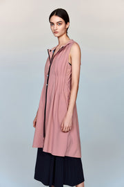 Desiderata Water- & Wind-Resistant Maxi Jacket with Pleated Waist
