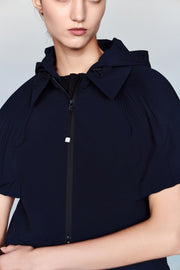 Bianca Essential Water- and Wind-resistant Jacket with Pleated Cape