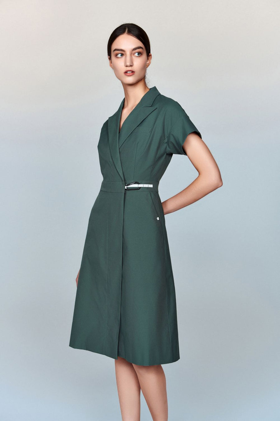 Maia Sustainable-Fibre Maxi Lapel Dress