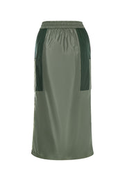 Roshan Tone-on-tone Pockets Mid-length Skirt