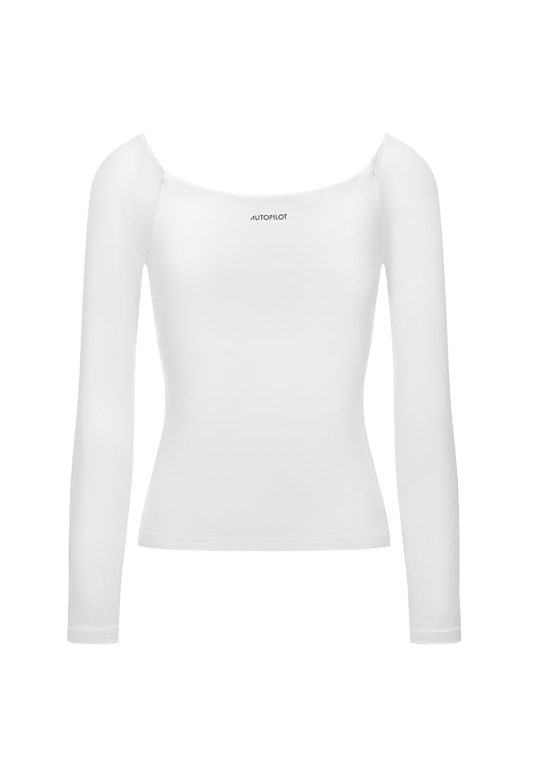 Hepburn Stretch-Jersey Off-the-Shoulder Top with Removable Pads