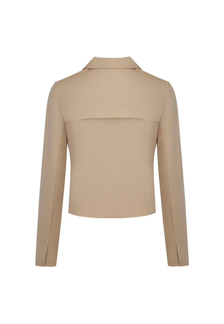 Byron Crease-Resistant Fitted Cropped Blazer