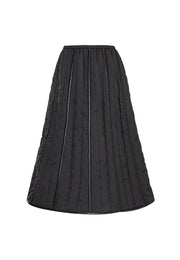 Odette A-Line Waterproof Skirt with Sustainable Padding and Vegan Leather Trim