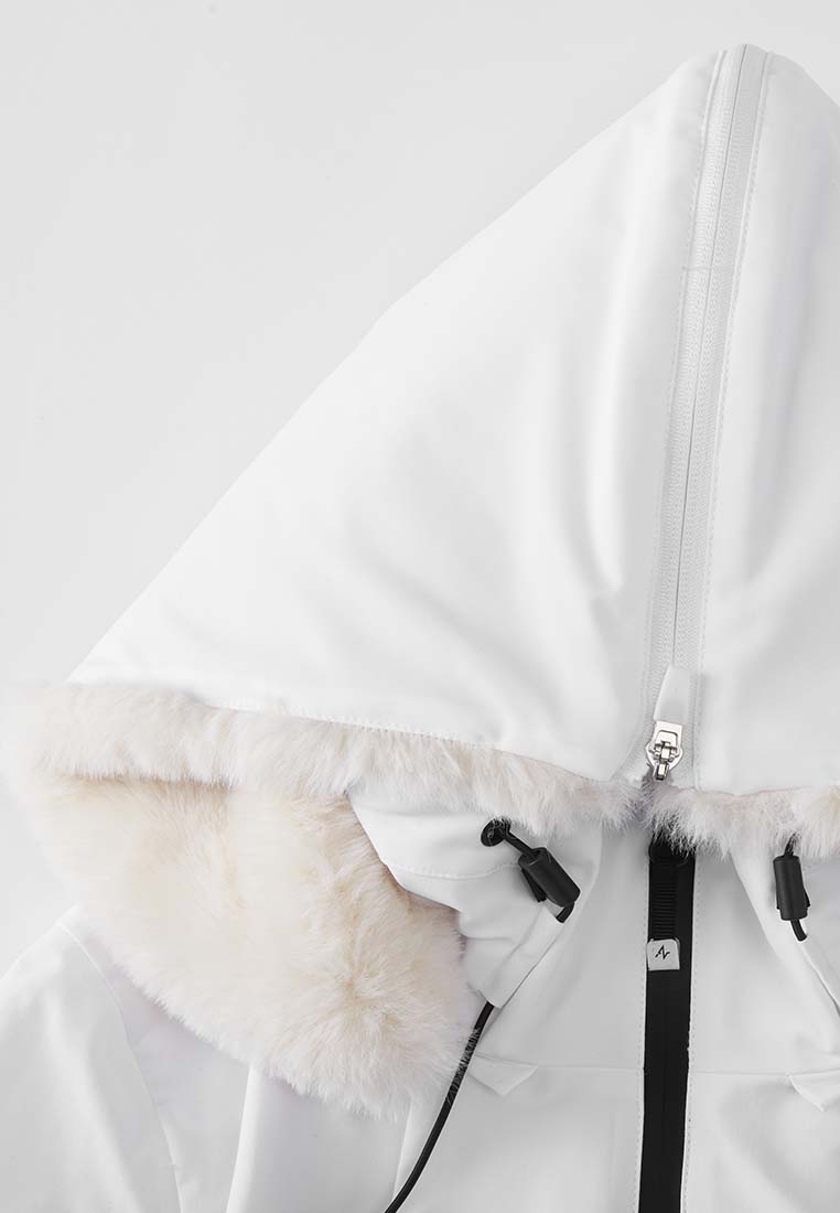 Altitude Water-Resistent Flight Jacket with Faux Fur Zip-Down Detachable Hood