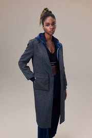 Ember Crease-Free Easy-Care Soft Wool Coat with Oversized Pockets