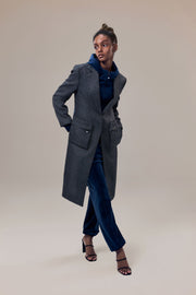 Ember Crease-Free Easy-Care Soft Wool Coat with Oversized Pockets