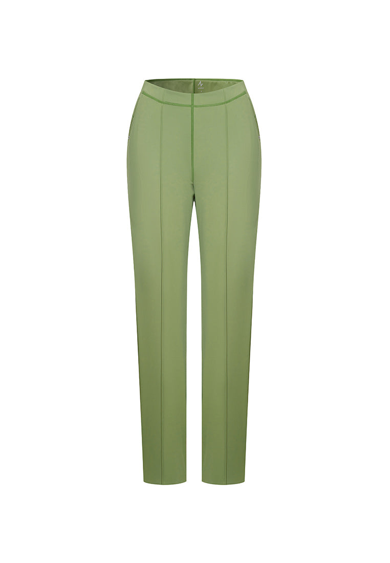 women straight green pant for causal 