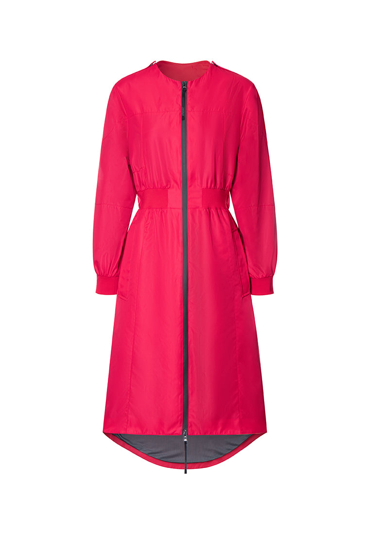 Bellissima Water and Wind-resistant Mid-length Convertible Flight Bomber Coat Dress