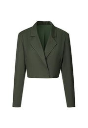 Billie Water- & Wind-Resistant Cropped Blazer in Recycled Fabric