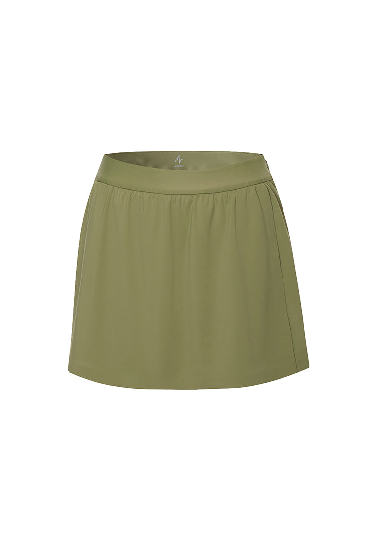 Olive green mini skirt